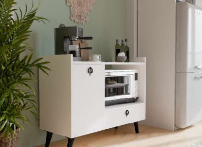 Dining room Wardrobe Coffee Cabinet Modern Design White Color Rectangular