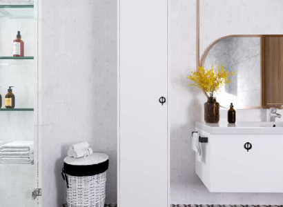 Bathroom cabinet White Color Modern Luxury Rectangular Bathroom Cabinet Bathroom