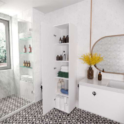 Bathroom cabinet White Color Modern Luxury Rectangular Bathroom Cabinet Bathroom