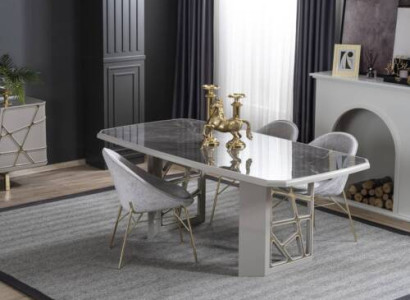 Dining room Modern Furniture Luxurious Dining table 4x Chairs Modern Suite