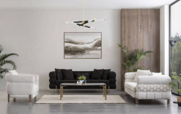 Couch set 3+3+1 Seater Luxury Armchair Living room Suite Sofas 3-piece