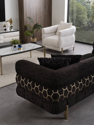 Couch set 3+3+1 Seater Luxury Armchair Living room Suite Sofas 3-piece