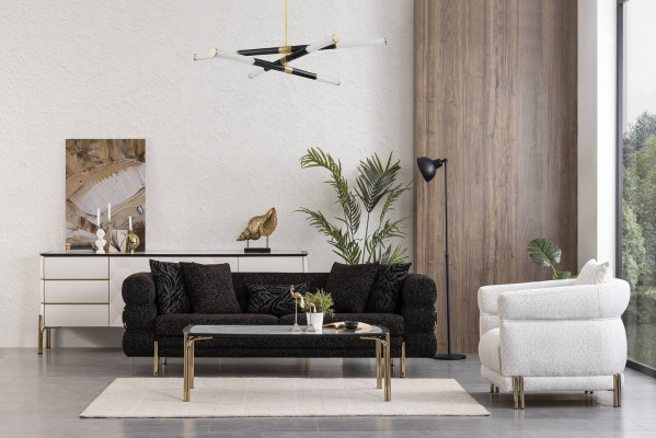 Couch set 3+3+1 Seater Luxury Armchair Living room Suite Sofas 3-piece