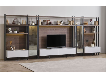 Modern brow Living room Wall unit Luxury Living room furniture Shelf Cabinets