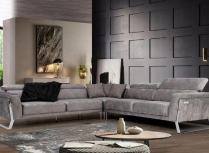 Gray Living room Corner sofa L-shape Couch Large fabric sofa Luxury Furniture new