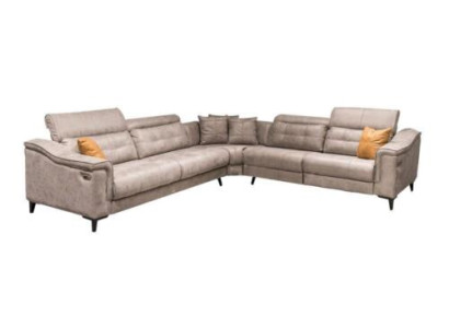Robust gray corner sofa living room L-shape leather sofa designer couches