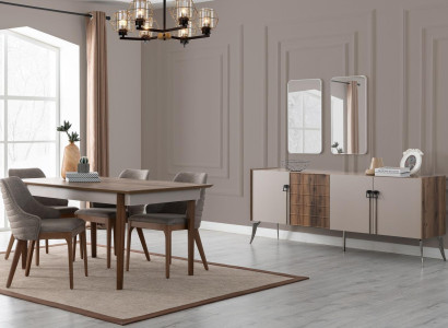 Elegant Dining room set Luxury Dining room Set Designer Table Mirror Chairs