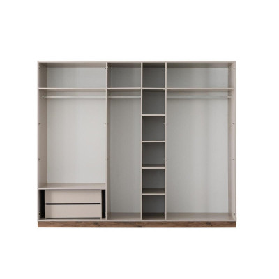 Beige Bedroom Wardrobe Designer Cabinets Luxury Wooden Wardrobes
