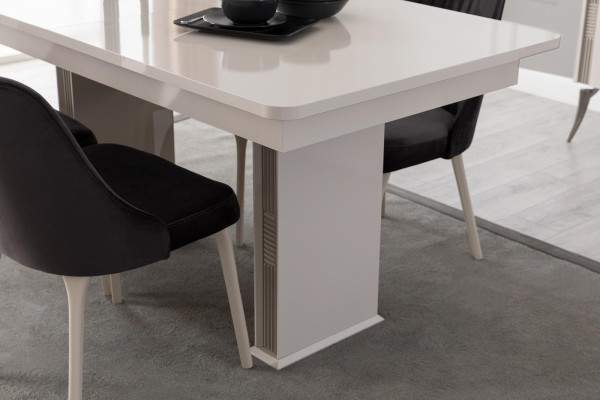 Luxurious White Table Dining Room Furniture Wooden Tables Tables