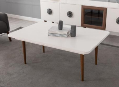 Luxury Light Brown Living room Coffee table Stylish Rectangular Wooden Table