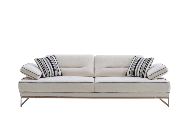 Stylish living room seating set Upholstery 2x three-seater sofas armchair