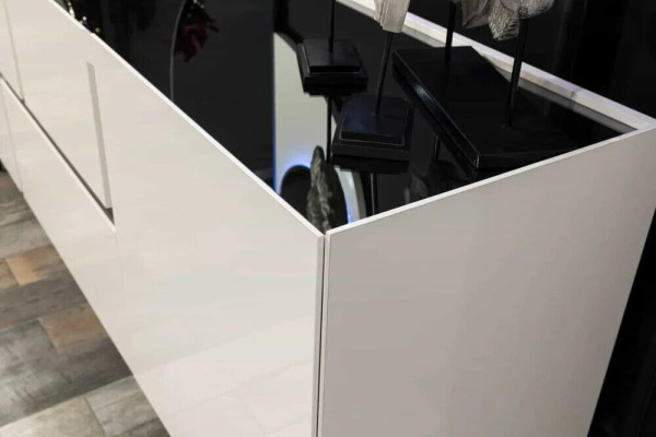 Complete e Dining room Furniture Designer Wood Dining table Sideboard 4x Chairs 7pcs