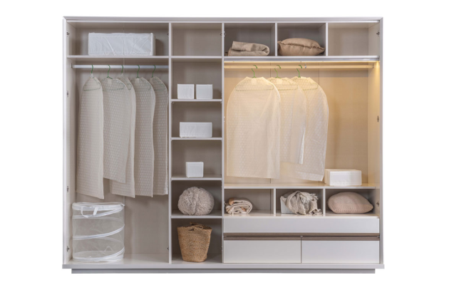 White Wardrobe Bedroom Wardrobe Robust 6 door glass wardrobe