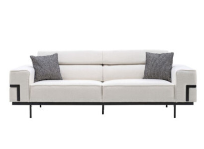 Living room White textile sofa exclusive r three-seater upholstery couch new