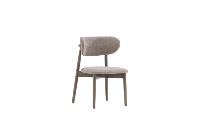 Stylish Gray Dining room Chairs Luxury Furniture Designer Textile Armchairs
