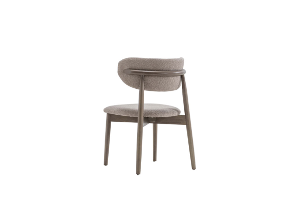 Stylish Gray Dining room Chairs Luxury Furniture Designer Textile Armchairs