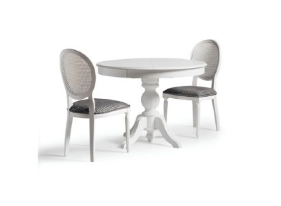 Wood Suite Dining set Dining room Dining table Chairs 5pcs White dining area