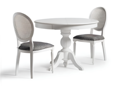 Wood Suite Dining set Dining room Dining table Chairs 5pcs White dining area