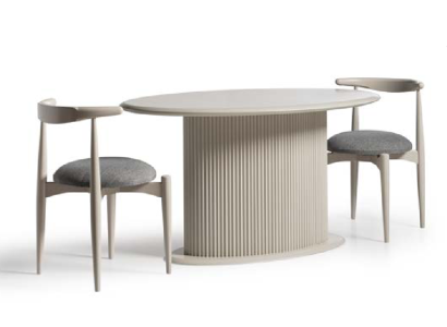 Dining set Complete e Dining room Dining table Chairs 5pcs Beige Luxury Modern