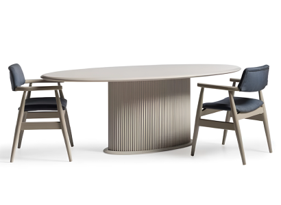 Luxury Dining set Complete e Dining room Dining table Chairs 7 pieces Beige dining area