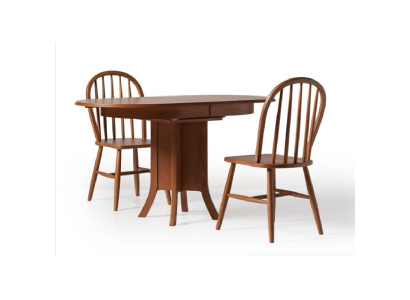 Suite Dining set Wood Dining room Dining table Chairs 5pcs Brown Dining area