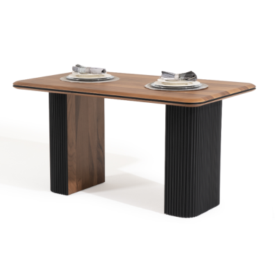 Wooden table Dining room table Dining table 140 cm Table Wood Brown Dining room