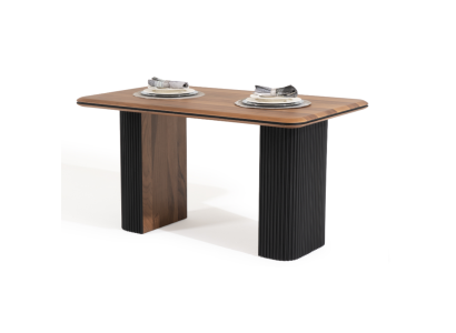 Wooden table Dining room table Dining table 140 cm Table Wood Brown Dining room