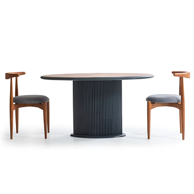 Wooden table Dining room table Dining table 140 cm Table Wood Gray Dining room