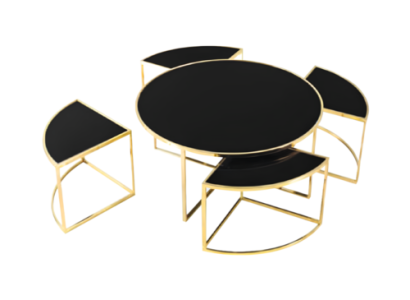 Coffee tables Complete e Tables Side tables Sofa tables 5 pieces Black