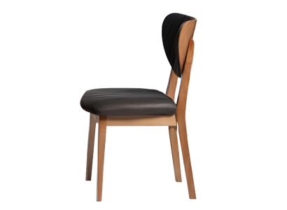Suite Wooden Chairs Kitchen chairs Dining chairs Fabric 2pcs Brown Wood
