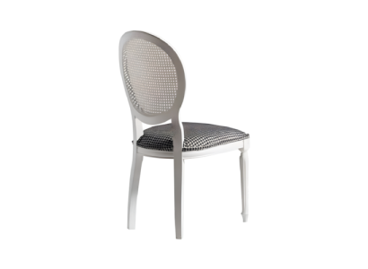 Dining chairs Group Upholstered chairs Kitchen chairs Set 2pcs White Wood