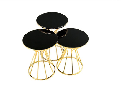Group Side tables Coffee table e Sofa tables 3-piece Coffee tables Gold