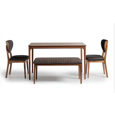 Kitchen chair Wooden chair Dining room chair Brown Wood Classic Chair Fabric