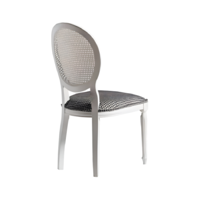 Upholstered chair White wooden chair Dining room chair Kitchen chair Wood Chair