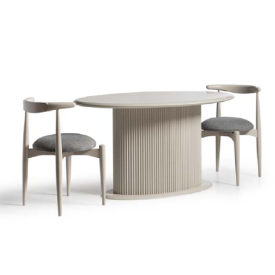 Kitchen chair Dining room chair Wooden chair without Armrests Beige Wood Modern