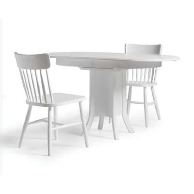 White wooden chair Dining room chair Kitchen chair Wood Classic Chair