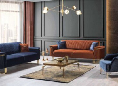 Modern living room seating set Designer 3-Seater Armchair Sofa set