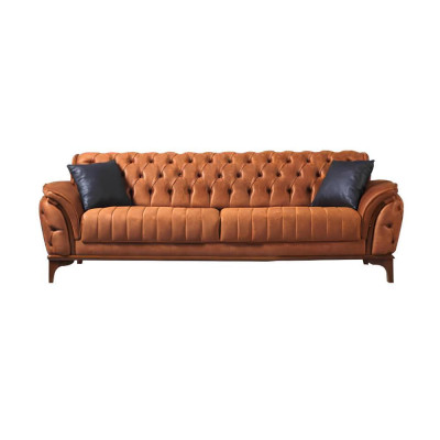 Chesterfield Sofas Designer Living room Suite Upholstery 2x textile sofas