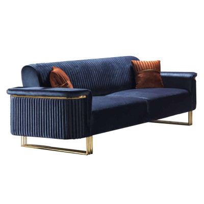 Modern living room sofa set designer three seater sofas upholstered armchairs
