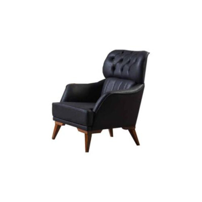 Black Chesterfield Armchair Designer Living room 1-Seater armchair