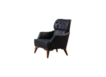 Black Chesterfield Armchair Luxurious Single Seater Living room 1-Seater