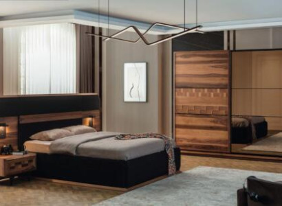 Exquisite Bedroom Suite Noble Double bed 2x Wood Bedside tables