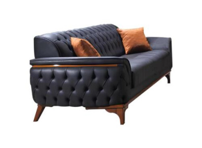 Luxurious Blue e Chesterfield Couch Modern 3-Seater Luxury Seat Furniture