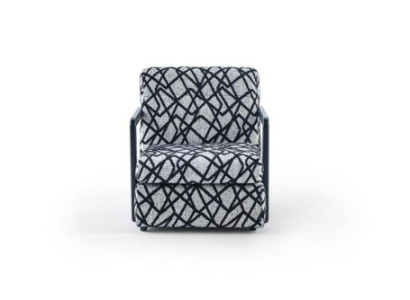 Black and Gray Living room Armchair Designer 1-Seater Luxury Lounge Chair