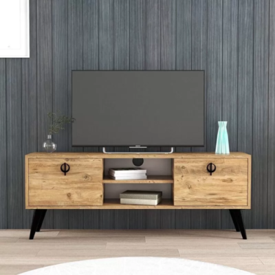 Brown Living room TV lowboard sideboard TV cabinet modern design rectangle shape