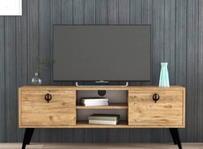 Brown Living room TV lowboard sideboard TV cabinet modern design rectangle shape