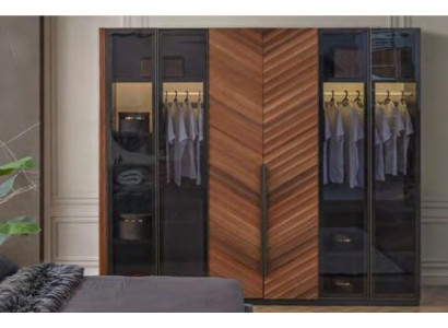 Bedroom Wardrobe Luxury Glass Cabinet Stylish Furnishings