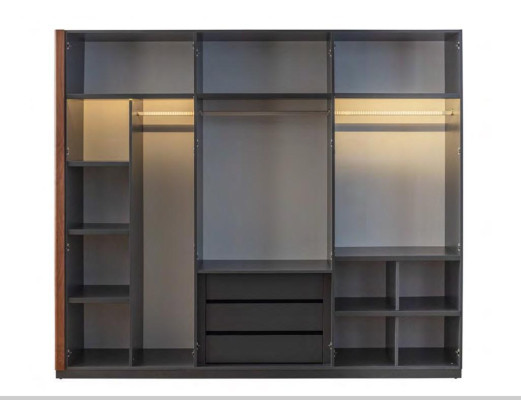 Bedroom Wardrobe Luxury Glass Cabinet Stylish Furnishings