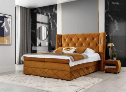 Brown exclusive s Chesterfield Bed Upholstery Bedside tables Designer Furniture