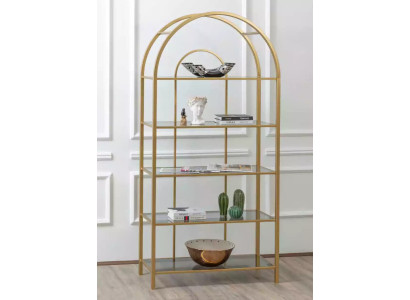 Living room Shelf Room Divider Standing Shelf Bookcase Storage Gold